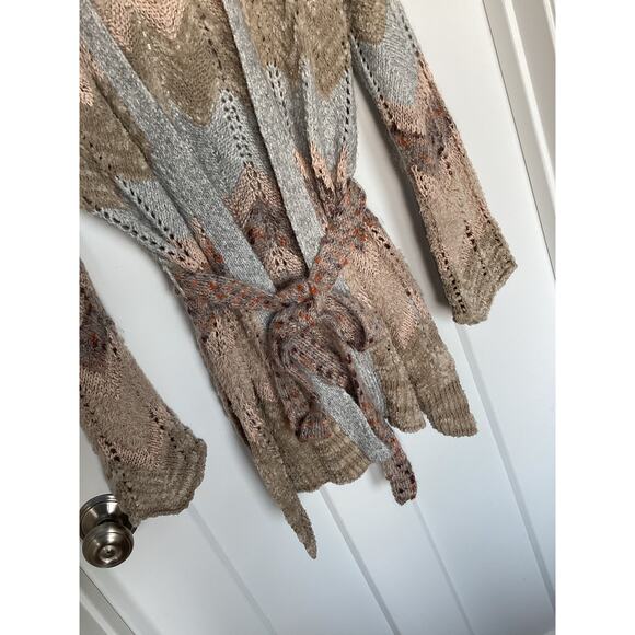Anthropologie‎ Meadow Rue Moth Zig Zag Knit Cardigan Sweater Multicolor Small - Picture 4 of 12